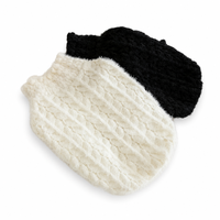 Pull en tricot torsadé lavable pour chien avec col rabattable, confortable et tricoté pour petits chiens, vêtements chauds