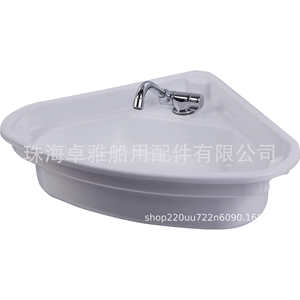 Lavabo Triangular de Acrílico Blanco para Autocaravanas y Yates 480*480*145mm Modelo GR-Y007B Grifos para Baño y Ducha - Product Image 4