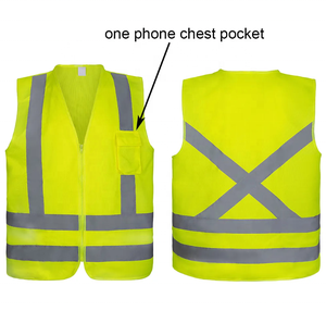 Gilet de sécurité en tissu fluorescent réfléchissant haute visibilité vêtements de travail d'inspection de voiture de qualité supérieure vêtements de protection annuels pour voiture - Product Image 2