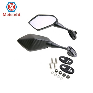 Motorefitรถจักรยานยนต์กระจกCowhideซ้ายและขวาชุดCBR250R CBR600RR Nkr974 (รูปแบบคาร์บอน),สีดำ - Product Image 1