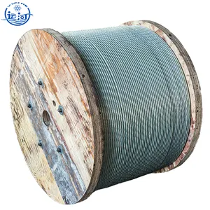 ASTM A475 Class A Galvanized Steel Wire Strand 1*7 EHS 1/4'' 7/2.03 mm in Wooden Reels