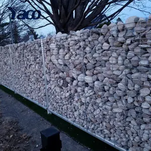 Cloture En Gabion Pagar Gabiony Produccent Pvc Kotak Gabion Galvanis Dilapisi Keranjang Sangkar Batu