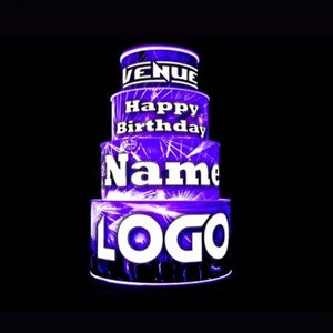 Hộp đêm dẫn bánh bốn tầng ánh sáng lên Hạnh Phúc sinh nhật hiển thị đứng ánh sáng phát ra Diode sạc tùy chỉnh bánh sinh nhật - Product Image 6