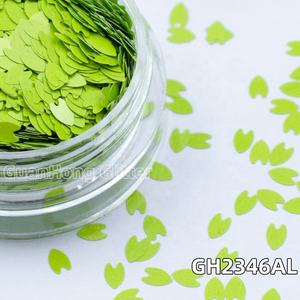 Neuankömmling Macaron Glitter Powder Quick-Sand Shape OEM/ODM Blüten blätter Blätter Leder Nagel Gruß karte - Product Image 6