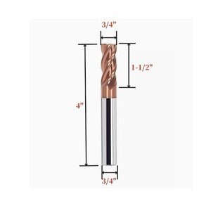 Fraises CNC en carbure monobloc, fraises à bout sphérique HRC55 à 2 cannelures, revêtement G10/G13, modèles BTG/BTH personnalisables ODM/OEM - Product Image 6