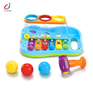 Jouets musicaux pour bébés, xylophone en plastique, jouets éducatifs, marteau à billes, piano à marteler - Product Image 2