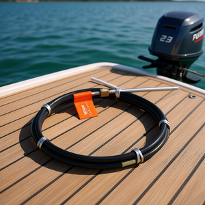 Cable de dirección para barco Vevor de 17 pies de acero inoxidable para sistemas marinos fueraborda de estación única - Product Image 2