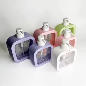 Hot Sale 500ml <b>Empty</b> Lotion Hand Sanitizer Body Wash square Transparent Press Pump Head <b>Plastic</b> <b>Bottles</b> - Product Image 6