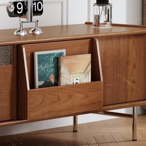 Meuble TV et table basse combinés en bois de cerisier antique chinois du milieu du siècle - Bois massif, style ferme, bar à domicile, gain de place, écologique - Product Image 6