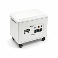 Station d'alimentation portable 5000W 10KWh LiFePO4, générateur solaire, stockage d'énergie de secours domestique, roues de chariot, alimentation extérieure