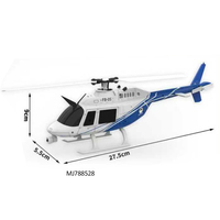 Suspended Foam 4-Kanal RC Helikopter Spielzeug Einblatt-Helikopter für Anfänger mit Fernbedienung und Batterien