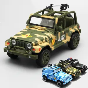 Best quality kids birthday gift bag Custom oem pull back toy Car diecast 1 32 military model off road toy car