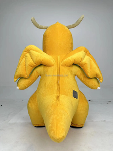 Funtoys moq 1 PC phong cách mới tùy chỉnh Inflatable <span class=keywords><strong>Charizard</strong></span> Linh Vật Trang phục đầy đủ cơ thể sang trọng màu vàng Inflatable rồng trang phục cho bữa tiệc - Product Image 2