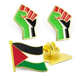 Cheap China Palestinian Scarf Products Wristband Bracelet Brooch Lapel Enamel Badge Palestine Flag Pin