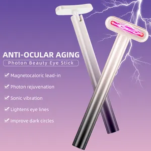 2024 New Facial Home Use Beauty Equipment Skin Tightening Red Light Therapy Face Massage Care Eye Massager Skincare Wand Tool