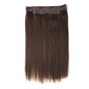 Extensions capillaires Remy en gros, ondulées, type Halo, avec fil invisible, sans clips, extensions de cheveux Halo, mèches Balayage pour salon de beauté - Product Image 2