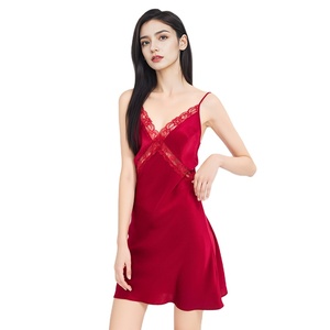 ชุดเดรสผ้าไหมมัลเบอร์รี่แท้ Fitspi 100 สำหรับผู้หญิง ชุดเดรสสาย<span class=keywords><strong>เด</strong></span>ี่ยวเซ็กซี่เปิดหลัง ชุดนอนผ้าไหมหรูหรา ชุดนอนสายเดี่ยวสำหรับฤดูร้อน - Product Image 5