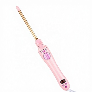 Mini rizador de pelo de lana sintética transfronterizo de 9/16 mm para flequillo estilo <span class=keywords><strong>ramen</strong></span>, rizador de pelo corto de cerámica de turmalina con cable AC para uso en húmedo y seco - Product Image 1