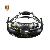 Kit de carrosserie en fibre de carbone style MSY pour Ferrari 458 Ensemble de pare-chocs avant Jupes latérales d'aile Pare-chocs arrière Aileron arrière Capot