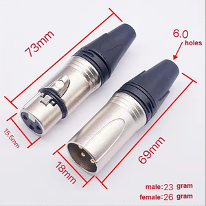 Nieuwe <span class=keywords><strong>3</strong></span>-Pins Xlr Connector 3P Mannelijke En Vrouwelijke Microfoon Plug Met Koperen Pin Hoge Kwaliteit Xlr - Product Image 2