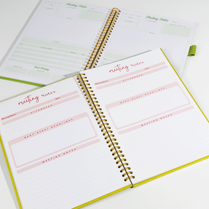 Tùy chỉnh sang trọng A5 tùy chỉnh hàng tháng hàng tuần kế hoạch 2026 Nhật ký da máy tính xách tay bìa cứng cho cuộc họp - Product Image 3