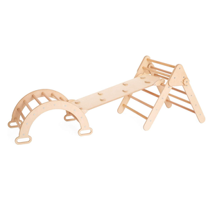 3 In 1 Montessori Toys Wooden Kids Playground Indoor Climbing Frame Montessori Triangle Set