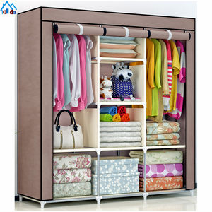 NIHAO Non woven fabric wardrobe Folding portable storage cabinet Living room furniture