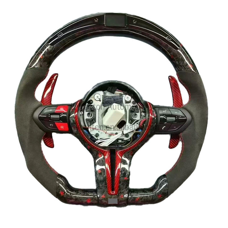 คาร์บอนไฟเบอร์ปลอมแปลง + Alcantara + ไม้พาย + ไฟ LED