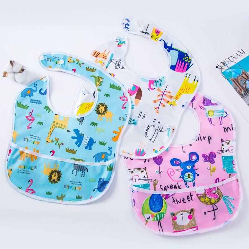 Экологически чистый водонепроницаемый детский нагрудник из полиэстера для кормления