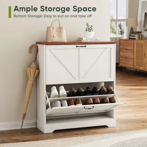 Meuble à chaussures durable et stable qui offre non seulement un rangement pratique mais aussi un élément décoratif pour votre entrée. - Product Image 3