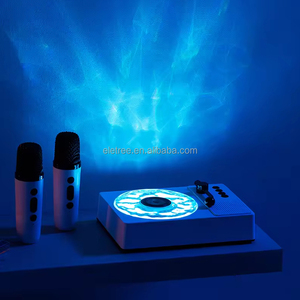 Altavoz Karaoke Inalámbrico con Luz Nocturna Acuática, Reproductor de Vinilo Portátil <span class=keywords><strong>Retro</strong></span> con Bluetooth - Product Image 5