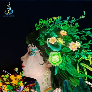 Linterna <span class=keywords><strong>Gigante</strong></span> Personalizada de Mitología China - Escultura de la Leyenda de la Serpiente Blanca de la Ciudad Verde, Doble Belleza, para Turismo Nocturno - Product Image 2
