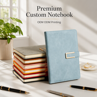 Agenda de luxe, carnet de notes, journal ligné, couverture en cuir PU A5, personnalisable OEM avec boîte cadeau pour l'écriture, étudiants, école