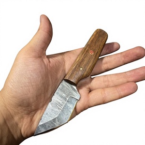 Cuchillo de Supervivencia y Caza de Acero de Damasco Forjado a Mano, Hoja Fija Mini Tipo Drop Point, Mango de Madera, Grado Industrial, Cuchillos para Revendedores OEM - Product Image 3