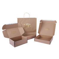 Emballage de transport personnalisé, emballage en carton ondulé, boîte d'expédition, t-shirt pour homme, couleur marron, boîtes d'emballage
