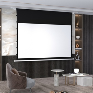 Écran <span class=keywords><strong>de</strong></span> <span class=keywords><strong>projection</strong></span> électrique encastré au plafond HEYU 84/92/100/120 pouces, blanc mat, avec télécommande, 16:9, écran <span class=keywords><strong>de</strong></span> <span class=keywords><strong>projection</strong></span> 4K - Product Image 1