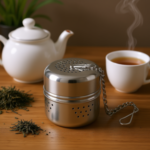 <b>Tea</b> <b>Infuser</b> Stainless Steel With Chain And Hook For Loose Leaf <b>Tea</b> Brewing - Product Image 3