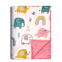 Boho arc-en-ciel Minky Dot tissu bébé couverture Floral soleil étoile lune Minky Dot nouveau-né bébé filles garçon Swaddle Wrap réception couverture