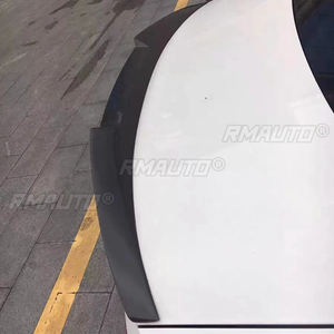 Aileron arrière en fibre de carbone style M4 pour Audi A6 C7 berline, FRP non peint, noir brillant, carbone forgé, 2012-2016 - Product Image 5