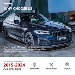 Lèvre avant Karbel 3D style KB en fibre de carbone sèche, base noire brillante, pour <span class=keywords><strong>BMW</strong></span> Série 5 G30 G38 520i 530i 540i 1972-2023 - Product Image 5