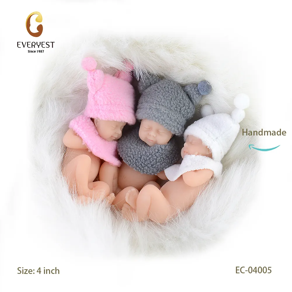 Vente en gros de bébés poupées reborn en silicone souple pour nouveau-nés à vendre en 4 pouces
