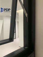 Nuevo Producto, Ventana de Aluminio Laminado Ultra Transparente con Persiana y Función de Apertura Abatible para Uso en Exteriores y Villas