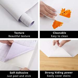 Papier peint en bois à peler et à coller, auto-adhésif, papier peint en noyer brun, film vinyle décoratif, facile à nettoyer, revêtement mural amovible - Product Image 6