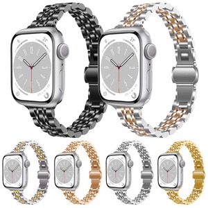 <span class=keywords><strong>Bracelet</strong></span> intelligent de luxe en acier inoxydable à <span class=keywords><strong>7</strong></span> maillons pour <span class=keywords><strong>femme</strong></span>, style taille fine, disponible en tailles 42 mm et 46 mm pour <span class=keywords><strong>Apple</strong></span> <span class=keywords><strong>Watch</strong></span> <span class=keywords><strong>7</strong></span> - Product Image 2