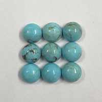 Cabochon plat fait main de 20 mm en turquoise naturelle, pierre précieuse en vrac, évaluation tierce partie, KHUSHI GEMS STONE, vente en gros