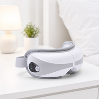 Masseur oculaire portable pour la fatigue d'écran avec compresse chaude, pression d'air, vibration, musique, pliable, rechargeable, appareil de soin des yeux
