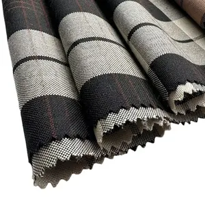 Competitive Price Wholesale TR Suiting Fabric plaid textured TR woven fabric stock lot textile supplier for all markets