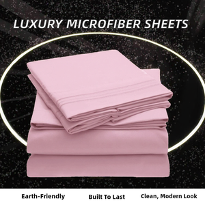 Parure de draps en microfibre de luxe 4 pièces, tissage simple, drap-housse en polyester pour usage domestique et hospitalier - Product Image 2