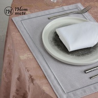 Napperons ronds isolants en coton et polyester tissés personnalisés pour la vente en gros, serviettes de table en coton