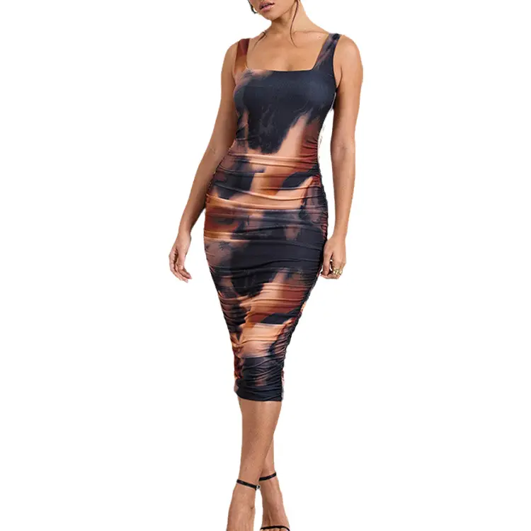 Tailored Masterpiece Custom Hottie Bodycon Slip Dress with Unique Printed Low MOQ and High-Quality Craftsmanship
